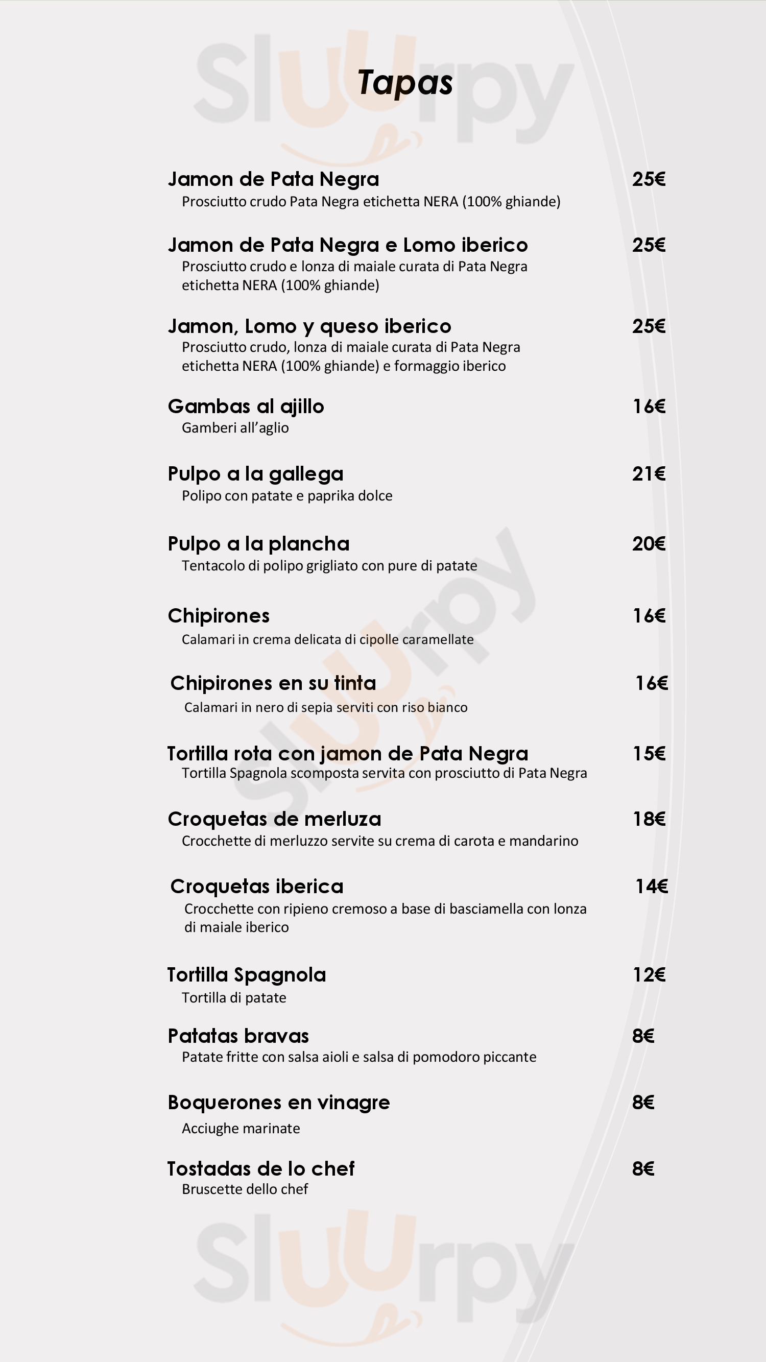 Albatros Ponderano menù 1 pagina