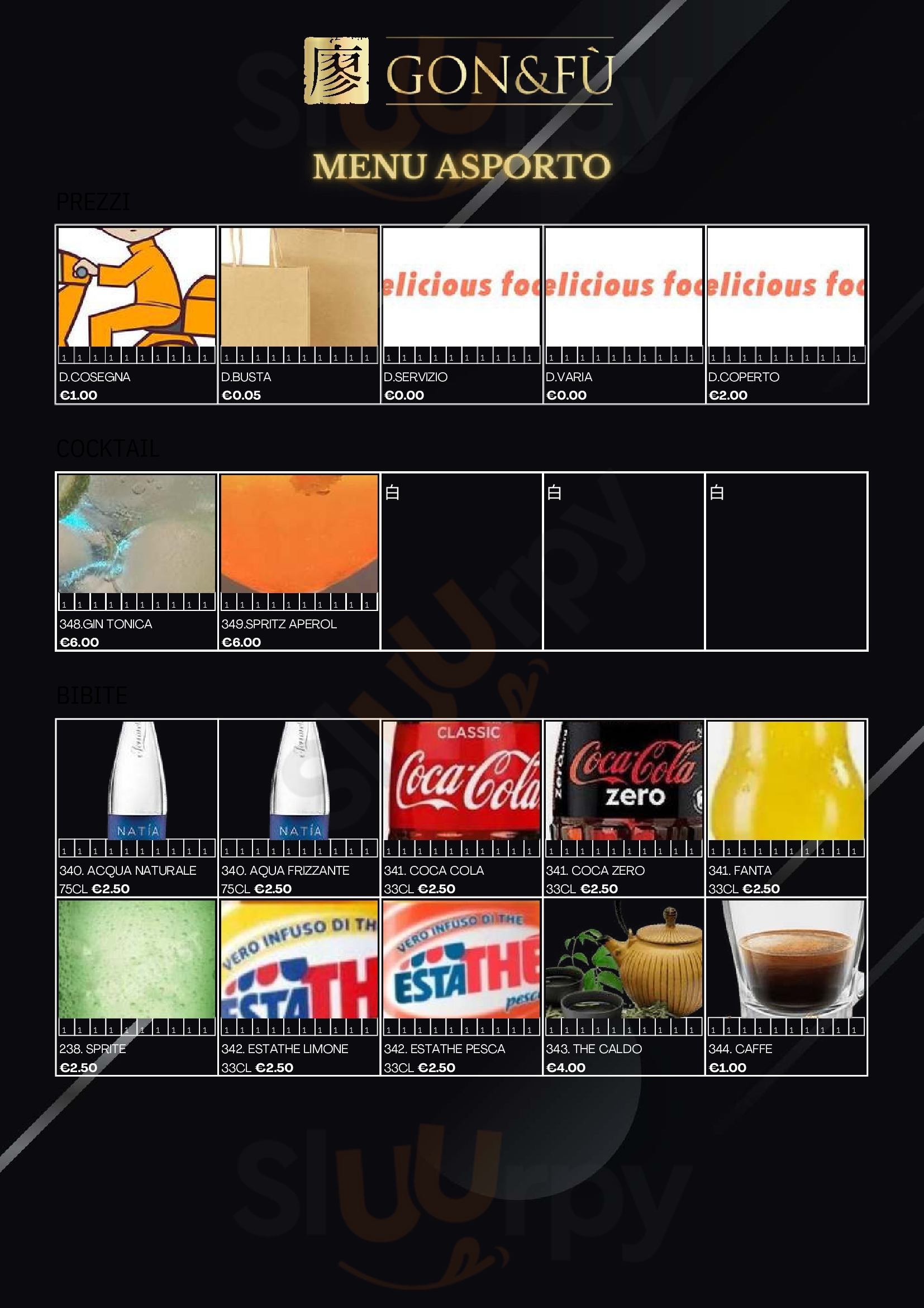 Gon&fu Atripalda menù 1 pagina