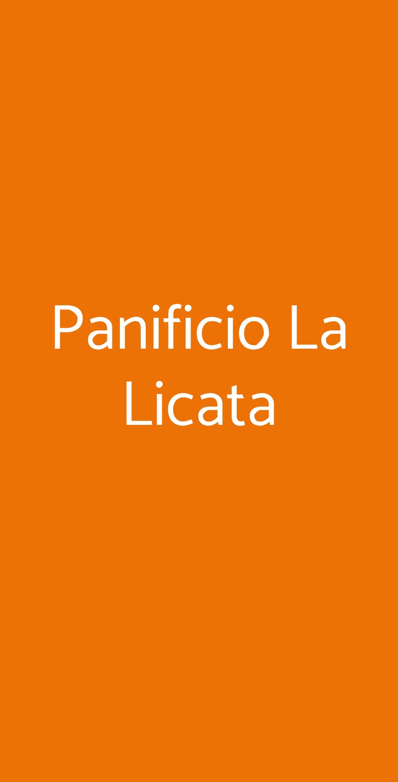 Panificio La Licata Palermo menù 1 pagina