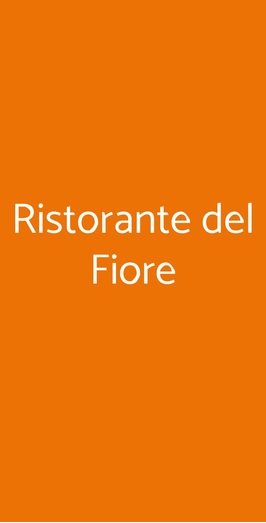 Ristorante Del Fiore, Broccostella
