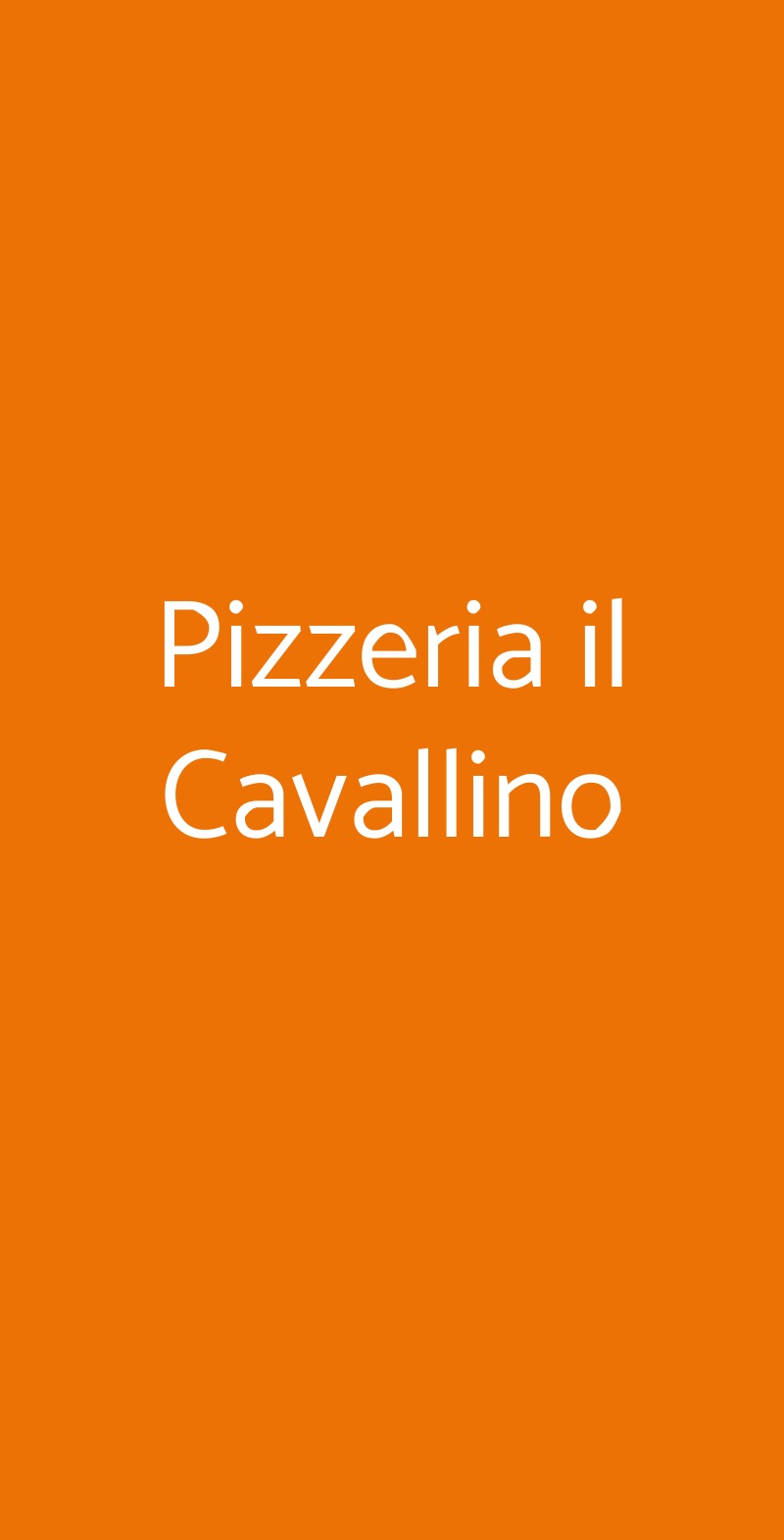 Pizzeria il Cavallino Frosinone menù 1 pagina