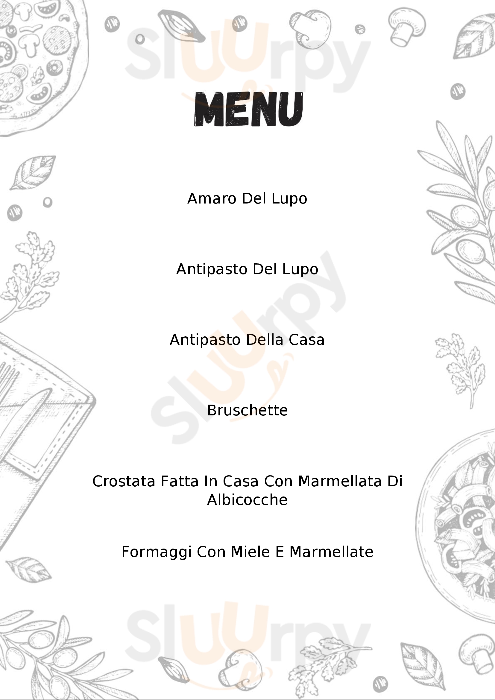 Ristorante Il Lupo di Montagna Frosinone menù 1 pagina