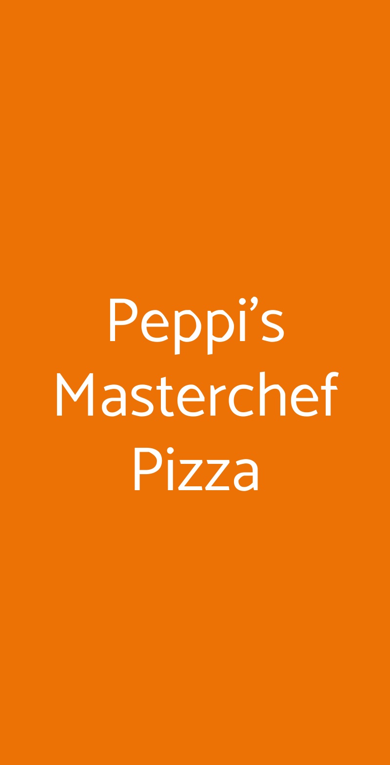 Peppi's Masterchef Pizza Palermo menù 1 pagina