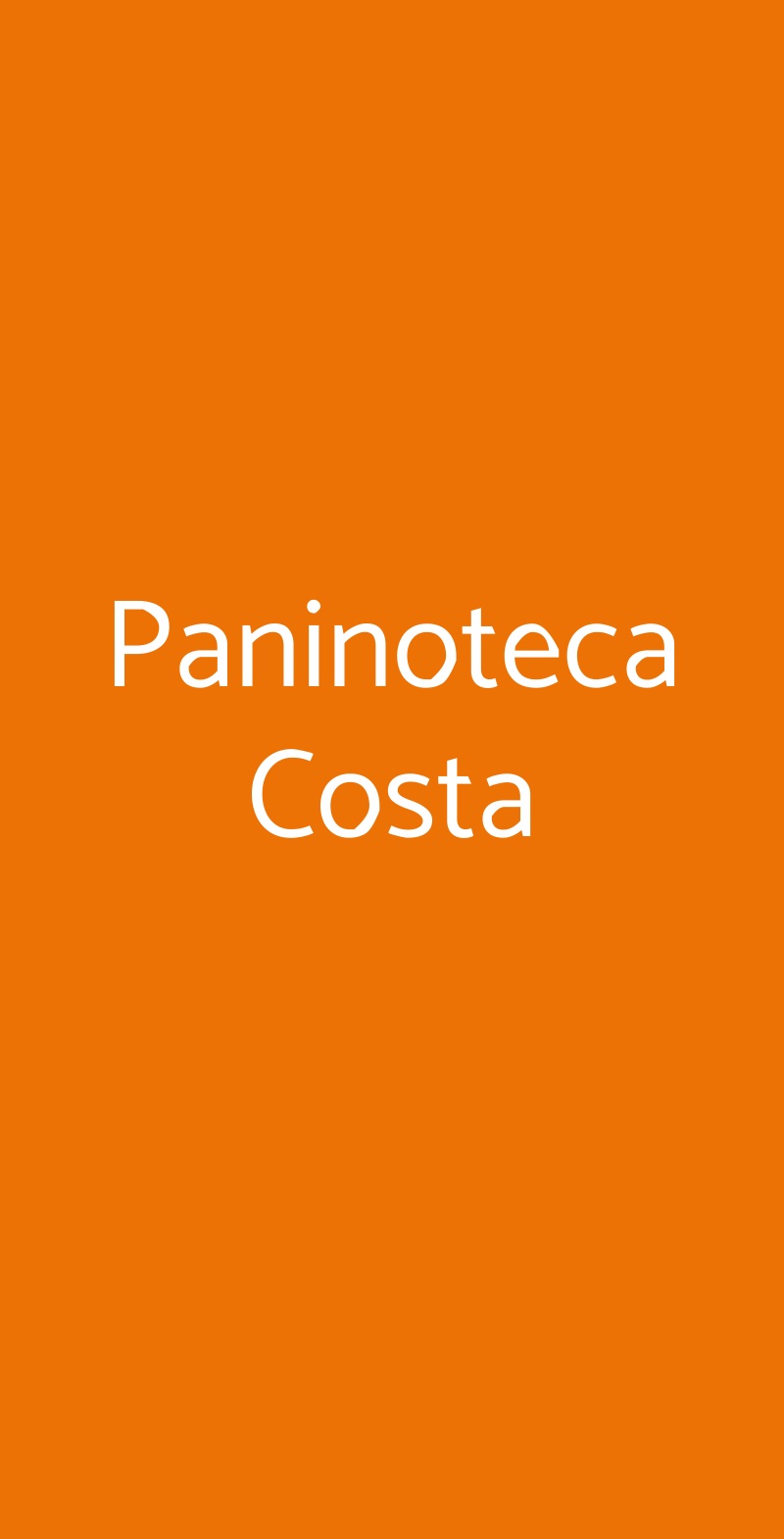 Paninoteca Costa Palermo menù 1 pagina