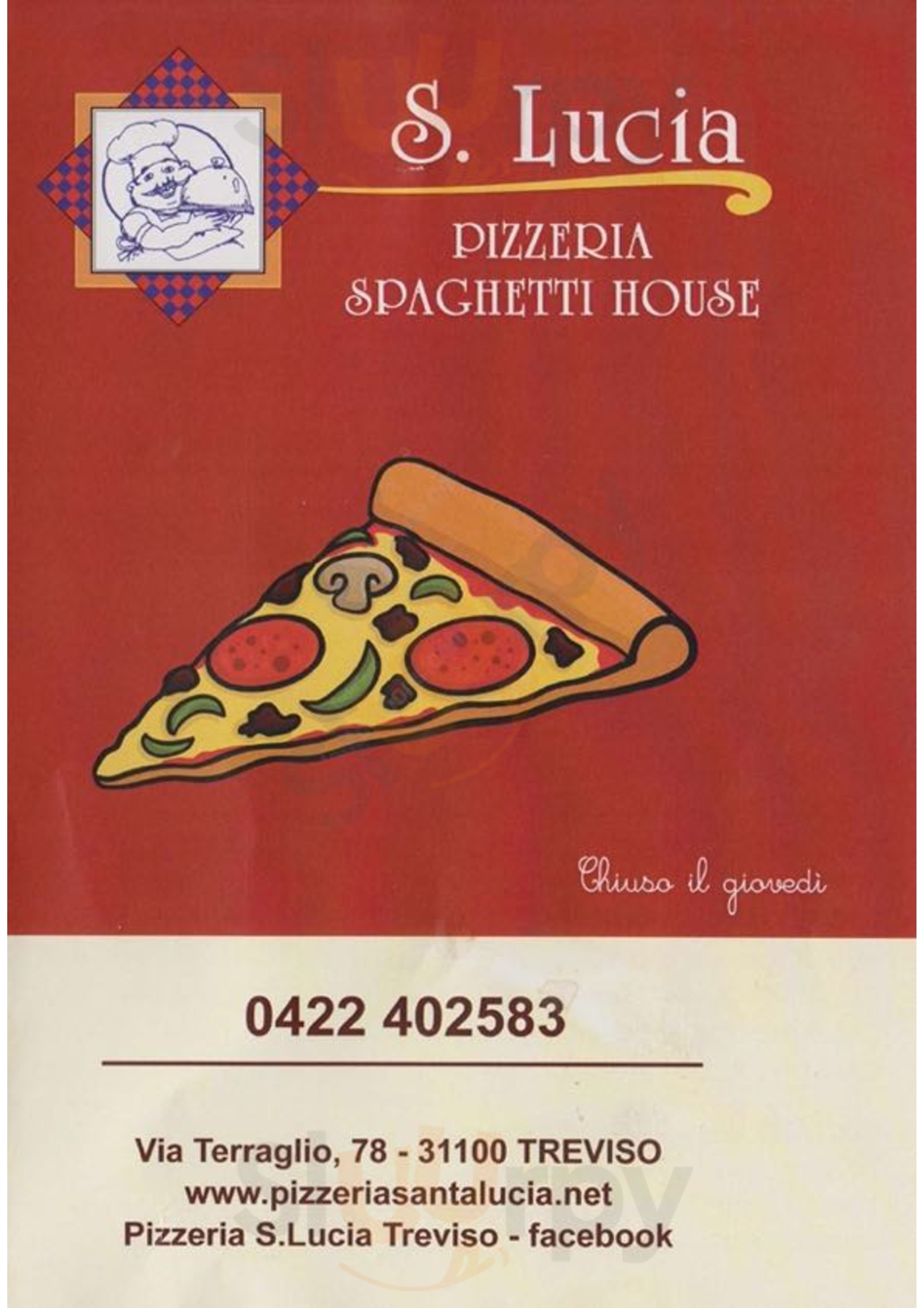 Pizzeria Santa Lucia - Spaghetti House Treviso menù 1 pagina