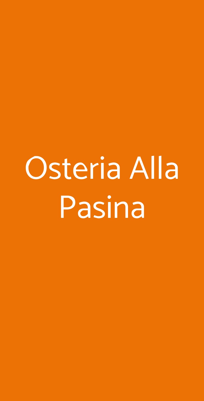 Osteria Alla Pasina Casier menù 1 pagina