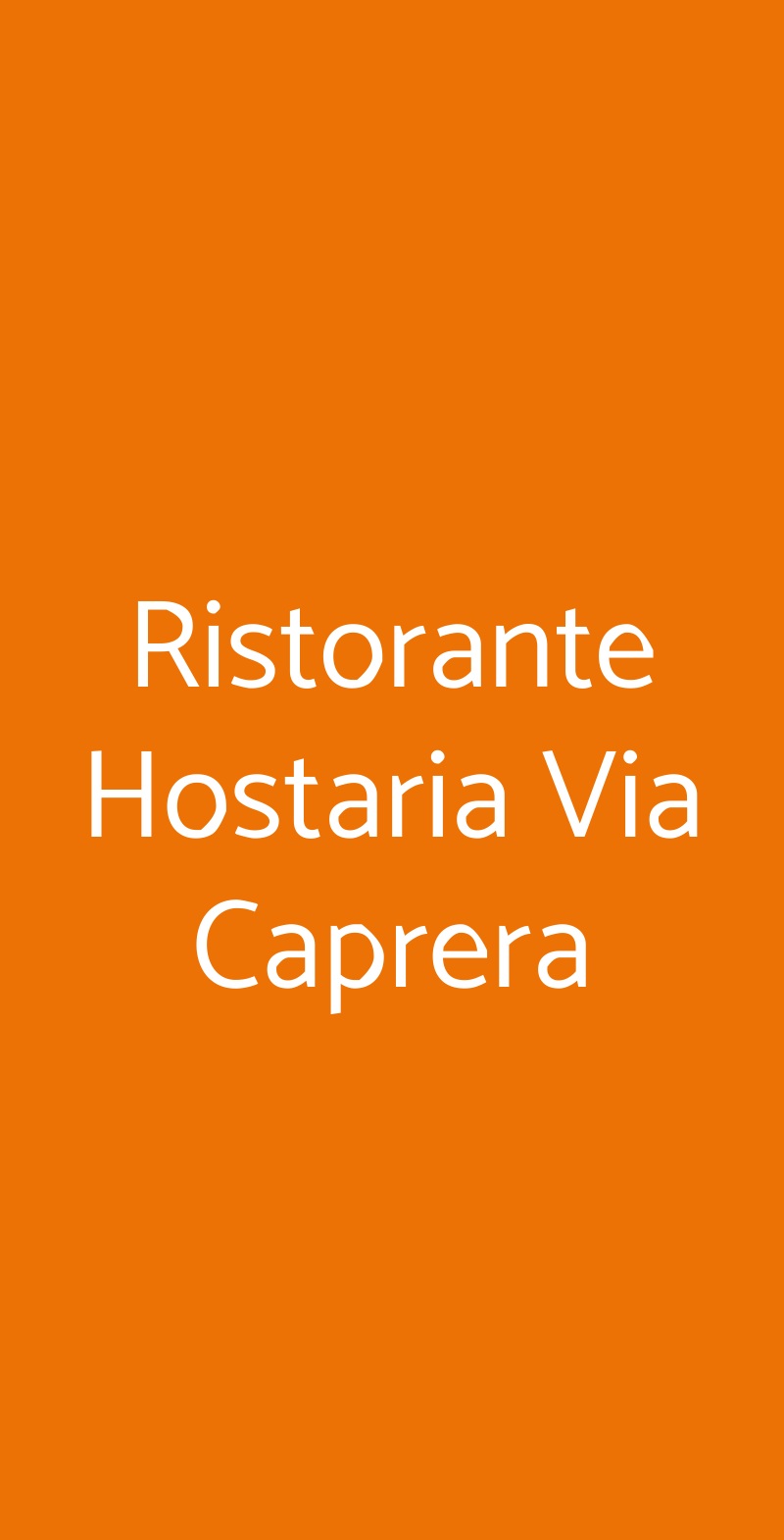 Ristorante Hostaria Via Caprera Vittorio Veneto menù 1 pagina