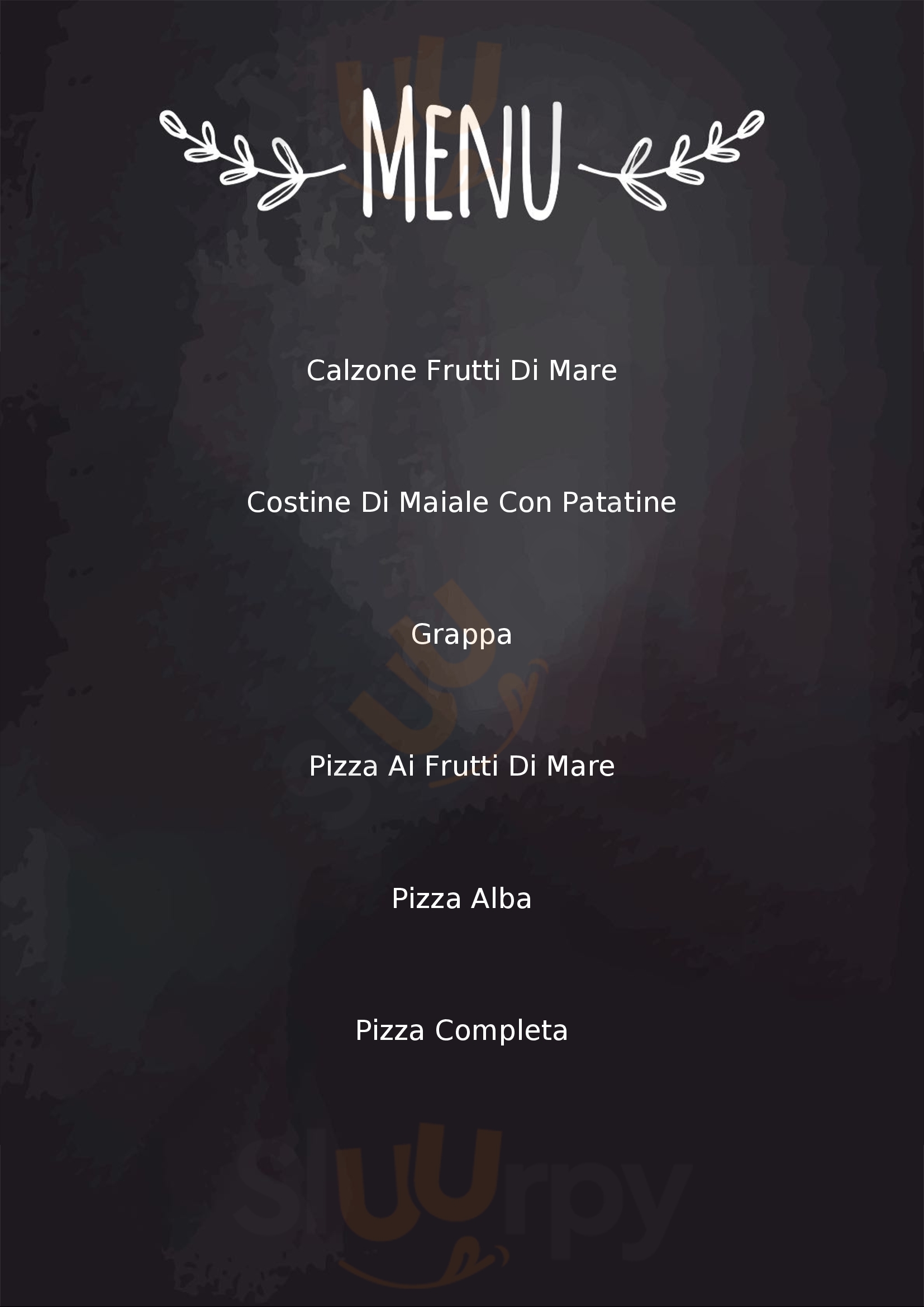 pizzeria la suprema Budoni menù 1 pagina