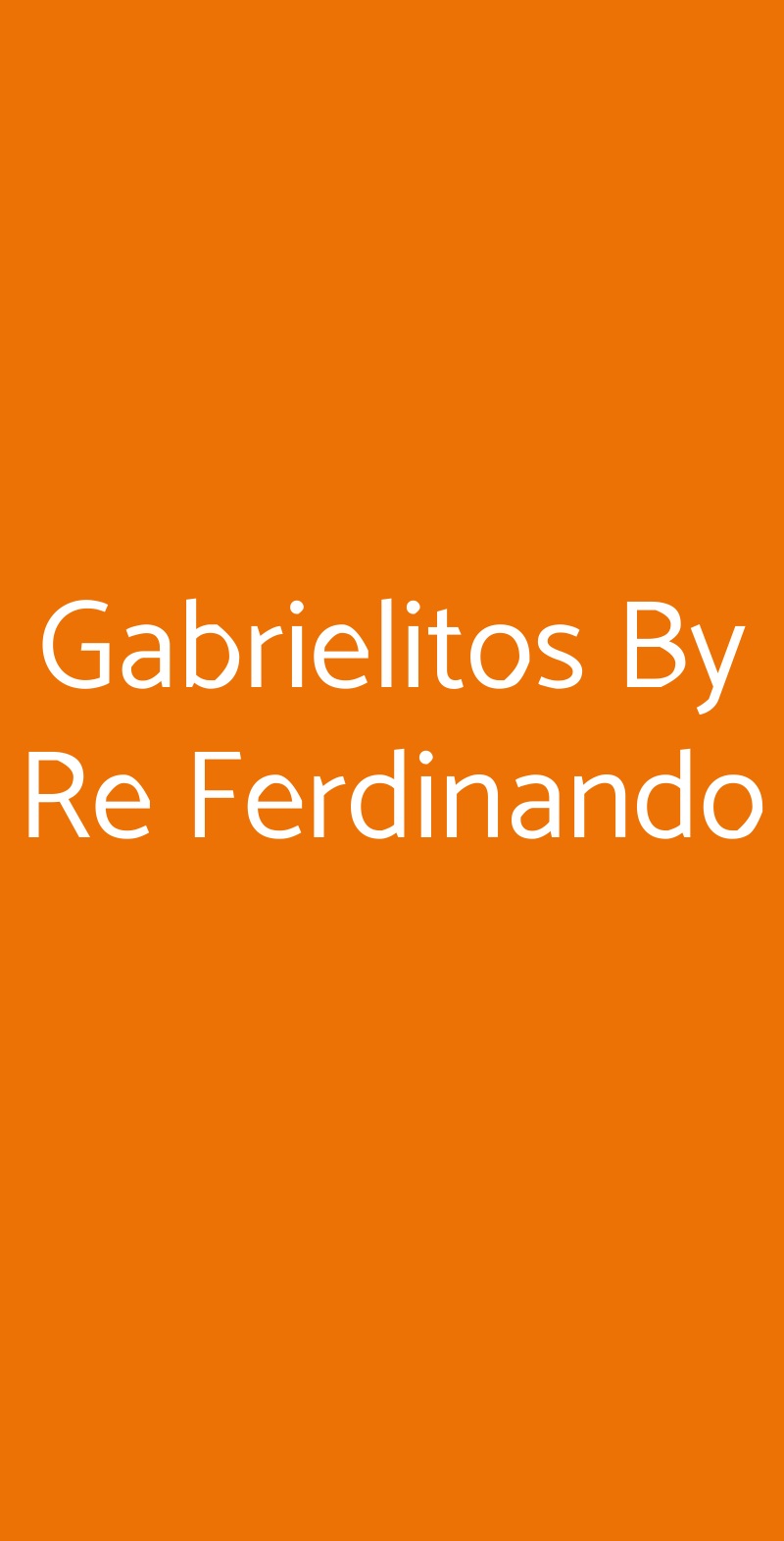 Gabrielitos By Re Ferdinando Palau menù 1 pagina