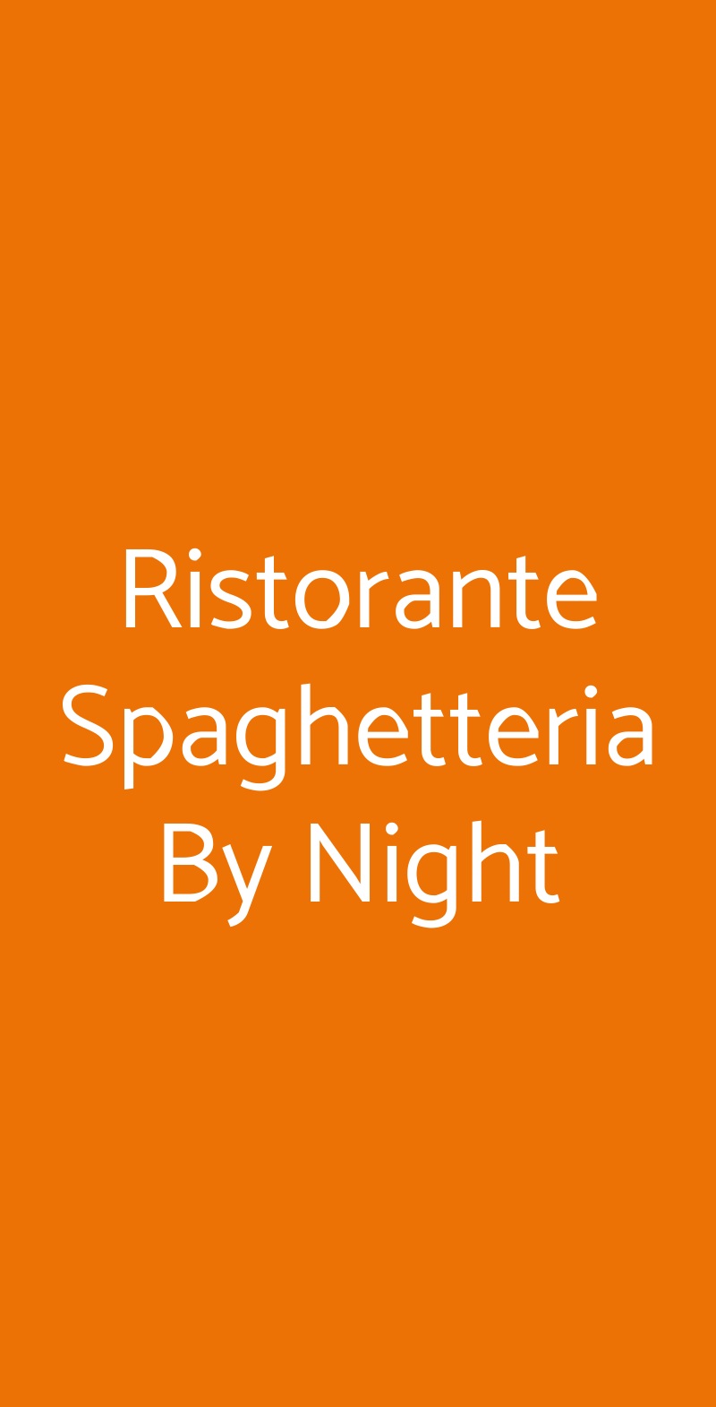 Ristorante Spaghetteria By Night Olbia menù 1 pagina