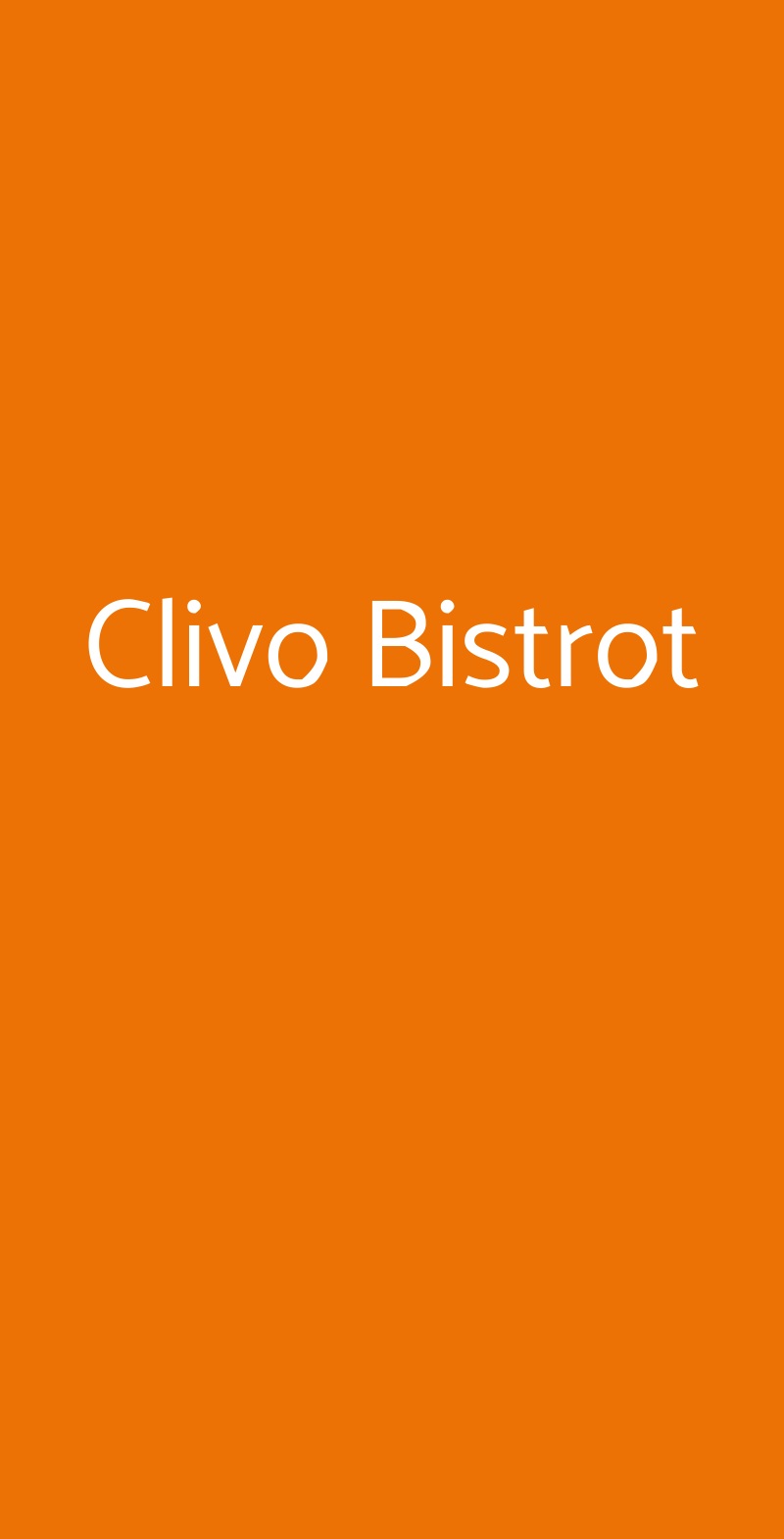 Clivo Bistrot Roma menù 1 pagina