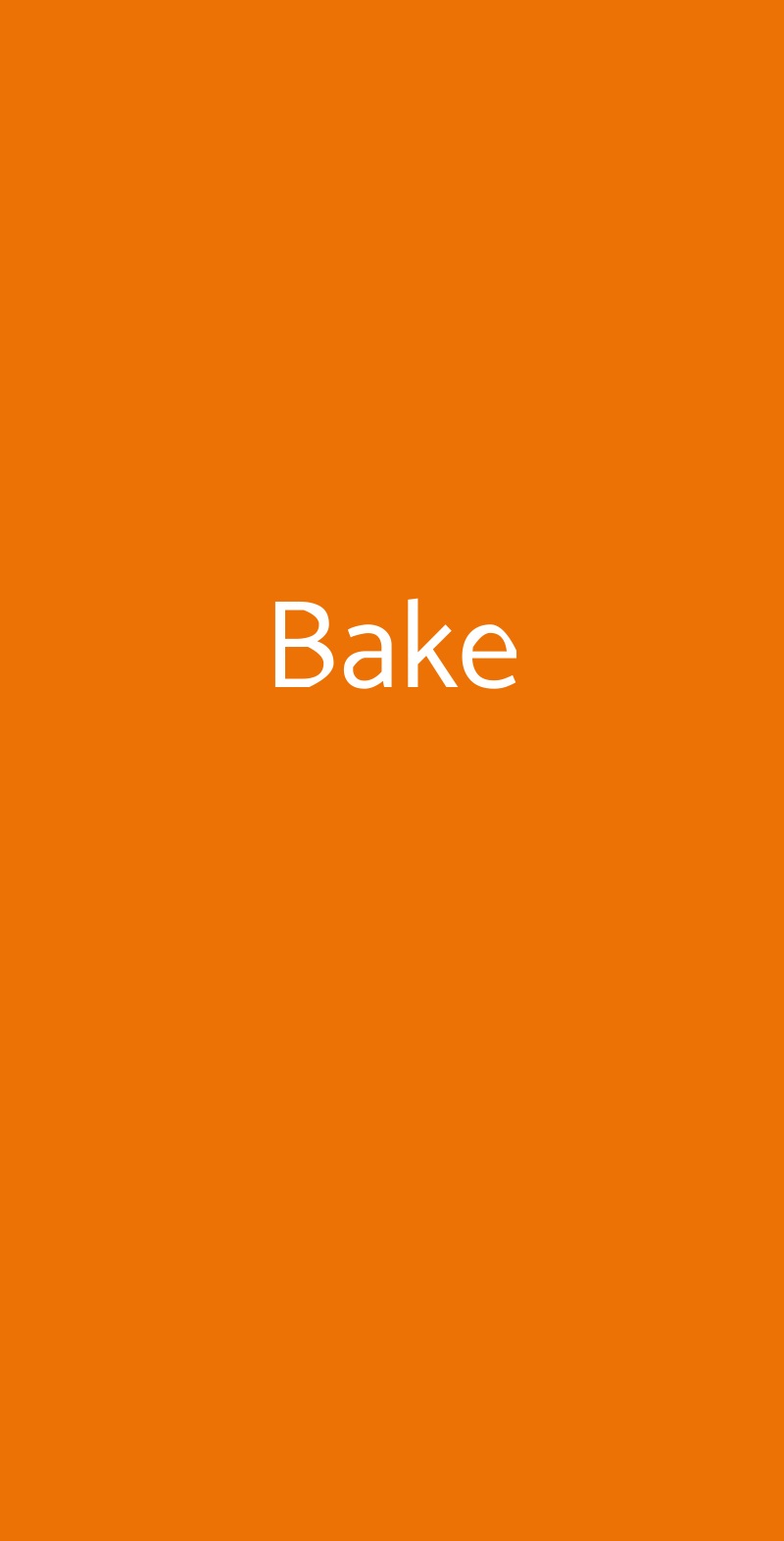 Bake Roma menù 1 pagina