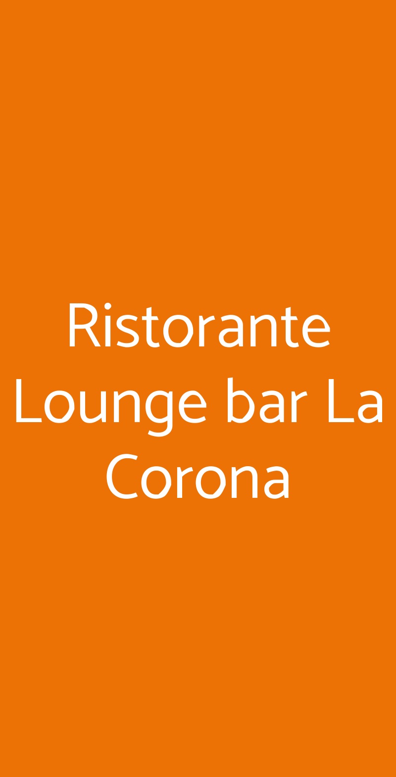 Ristorante Lounge bar La Corona Olbia menù 1 pagina