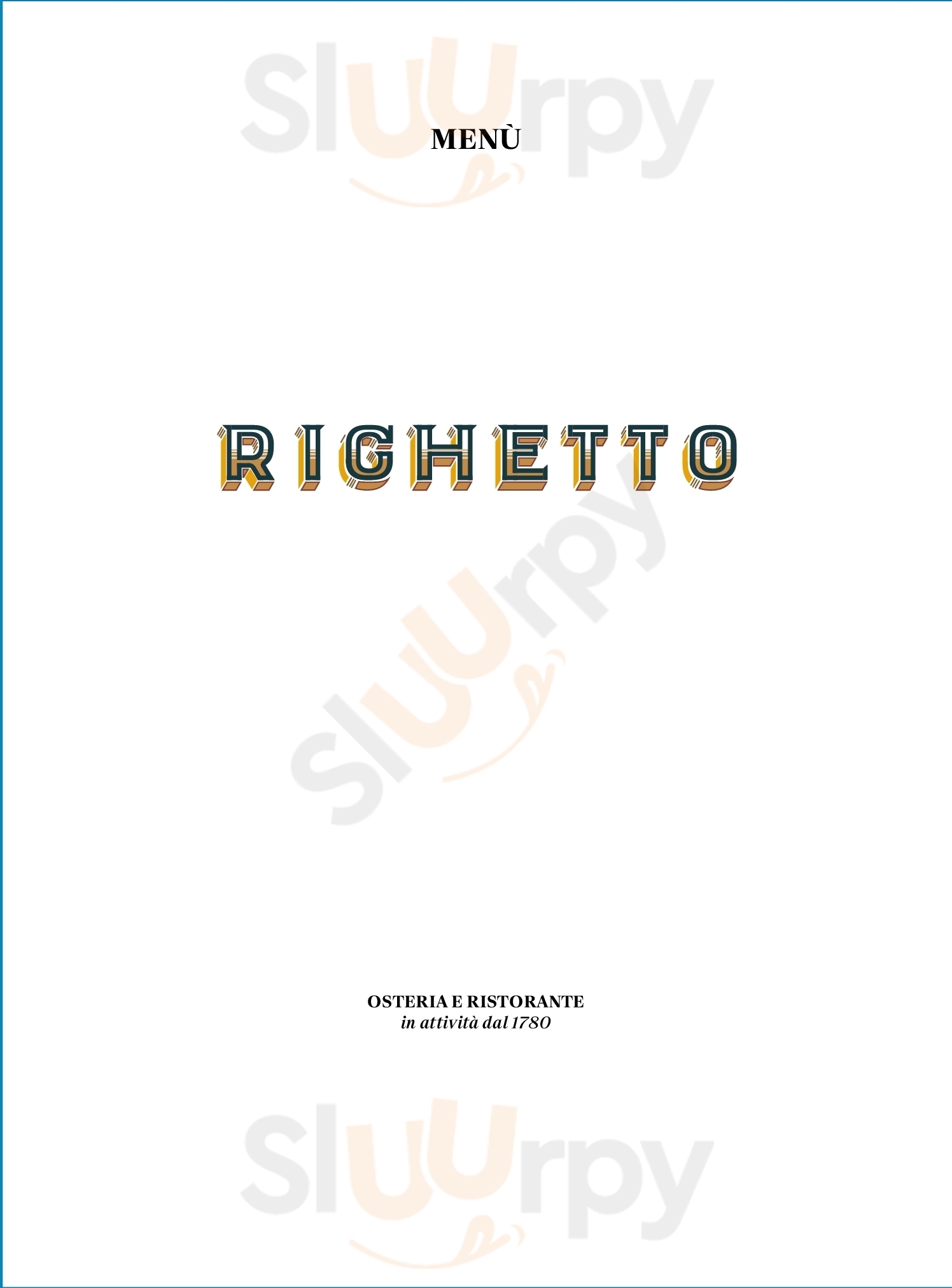 Righetto - Antica Osteria Quinto di Treviso menù 1 pagina