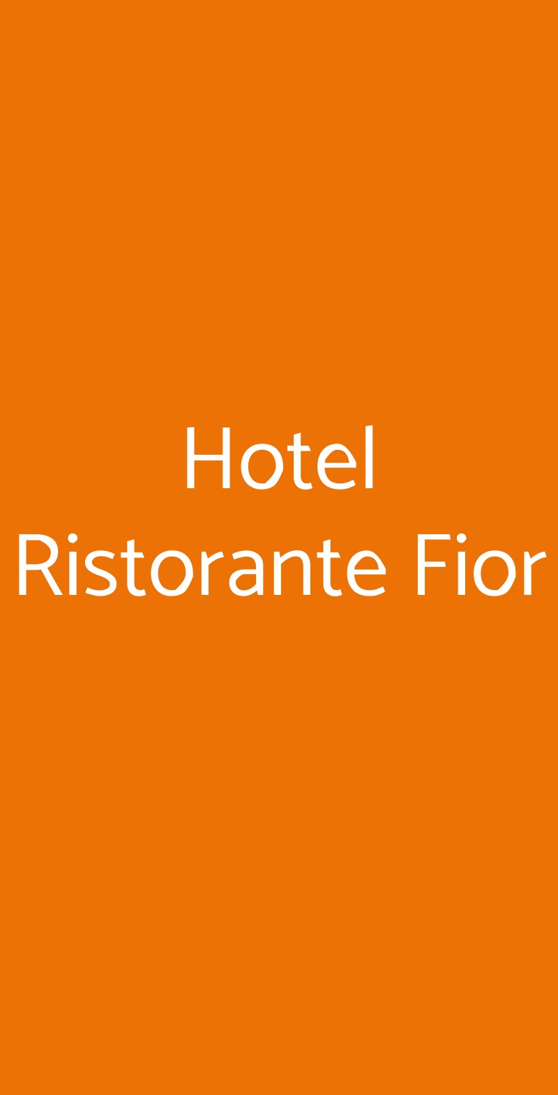 Hotel Ristorante Fior Castelfranco Veneto menù 1 pagina