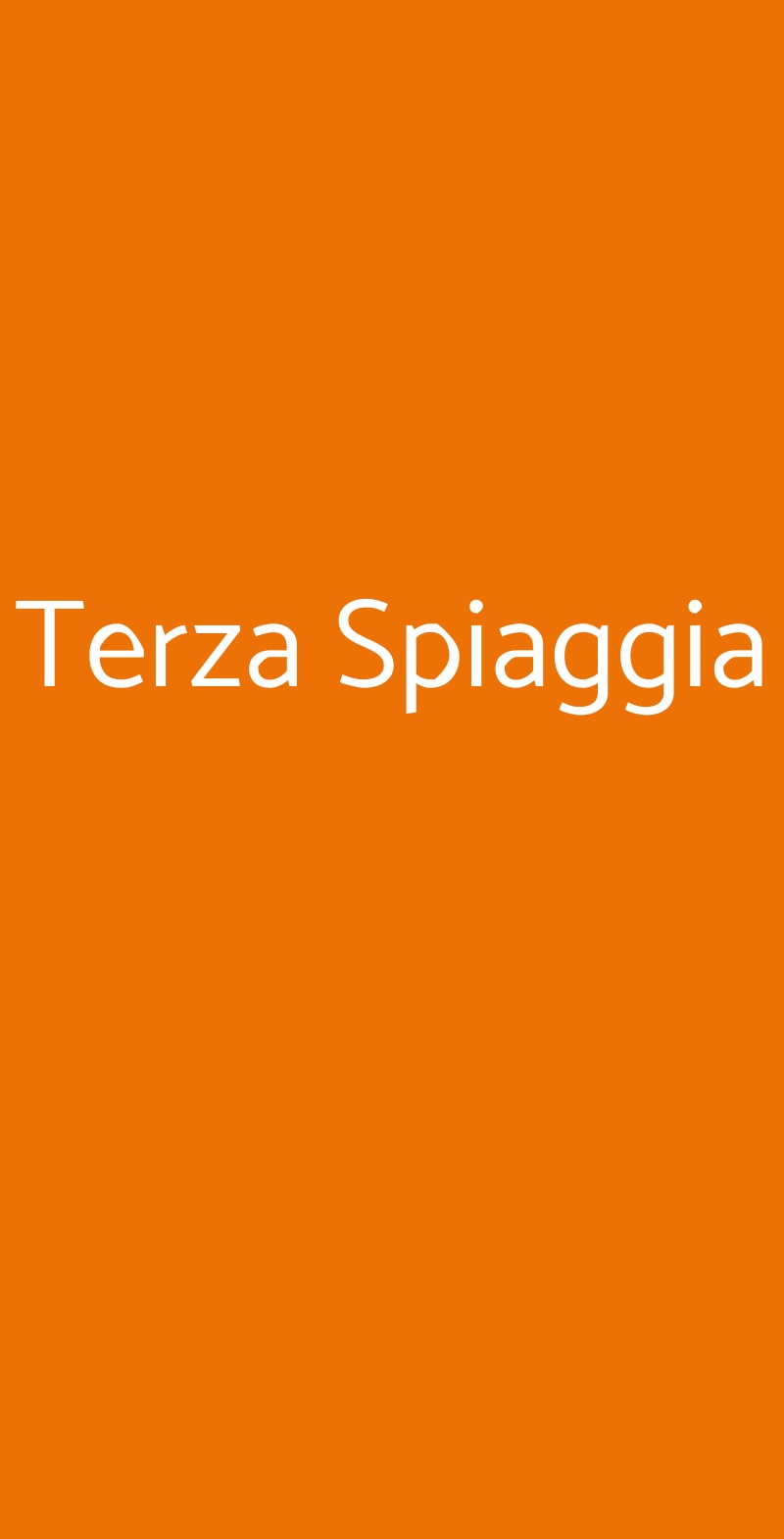 Terza Spiaggia Golfo Aranci menù 1 pagina