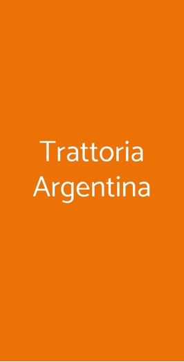Trattoria Argentina, Refrontolo