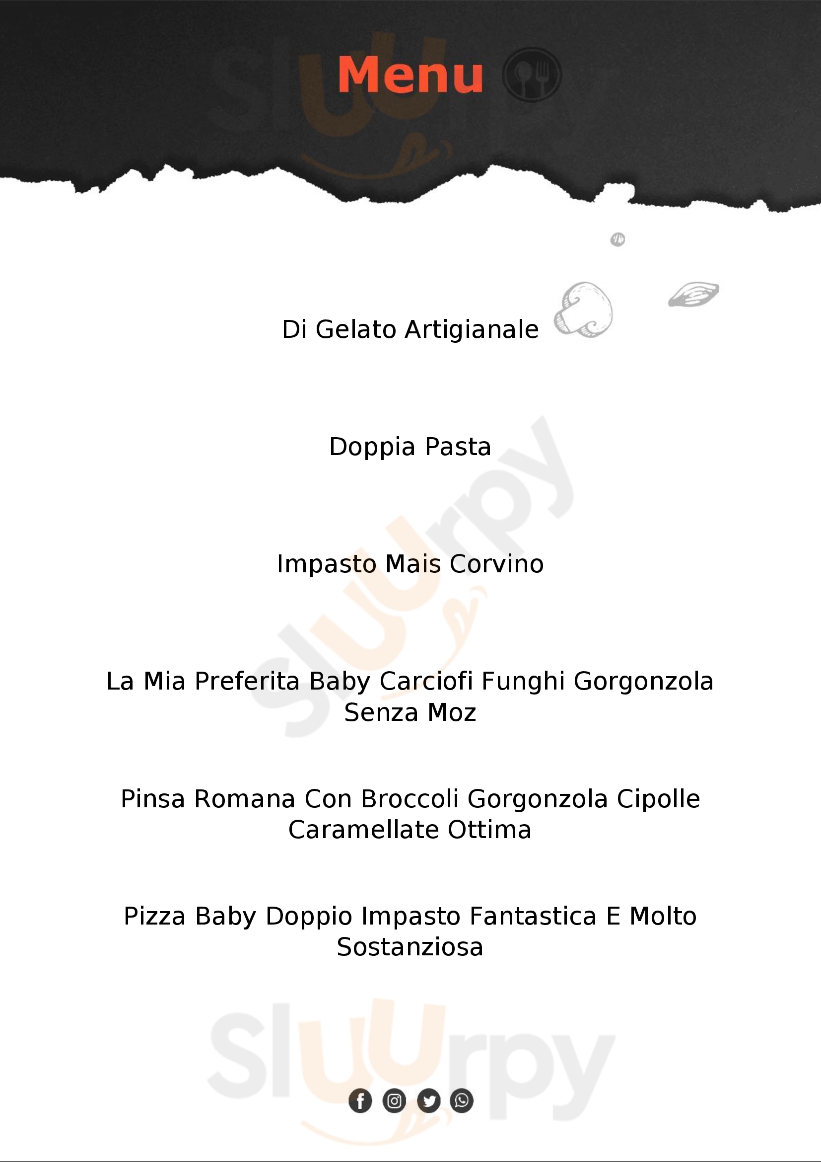 Pizzeria le 4 stagioni Conegliano menù 1 pagina