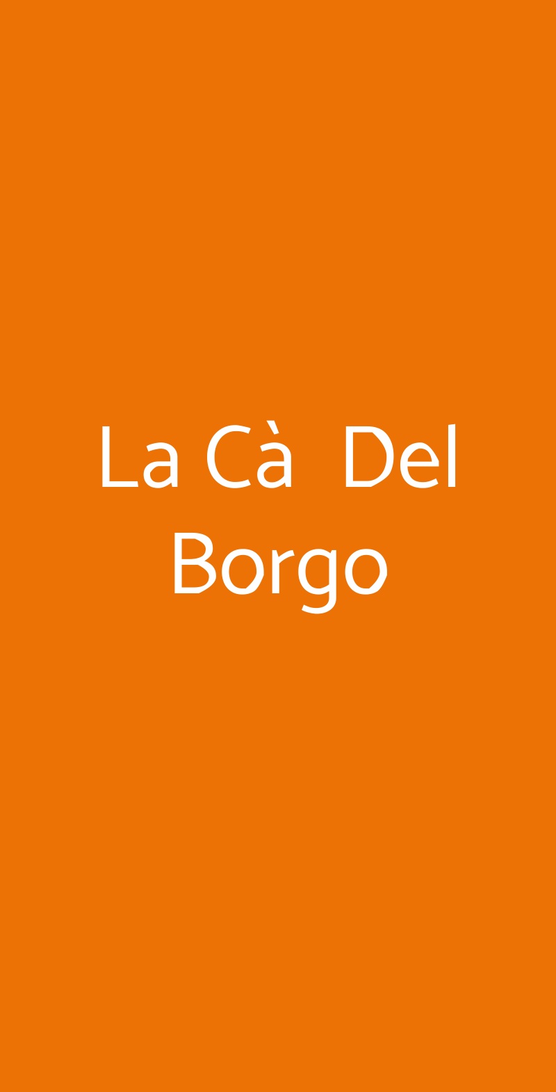 La Cà  Del Borgo Loiri Porto San Paolo menù 1 pagina
