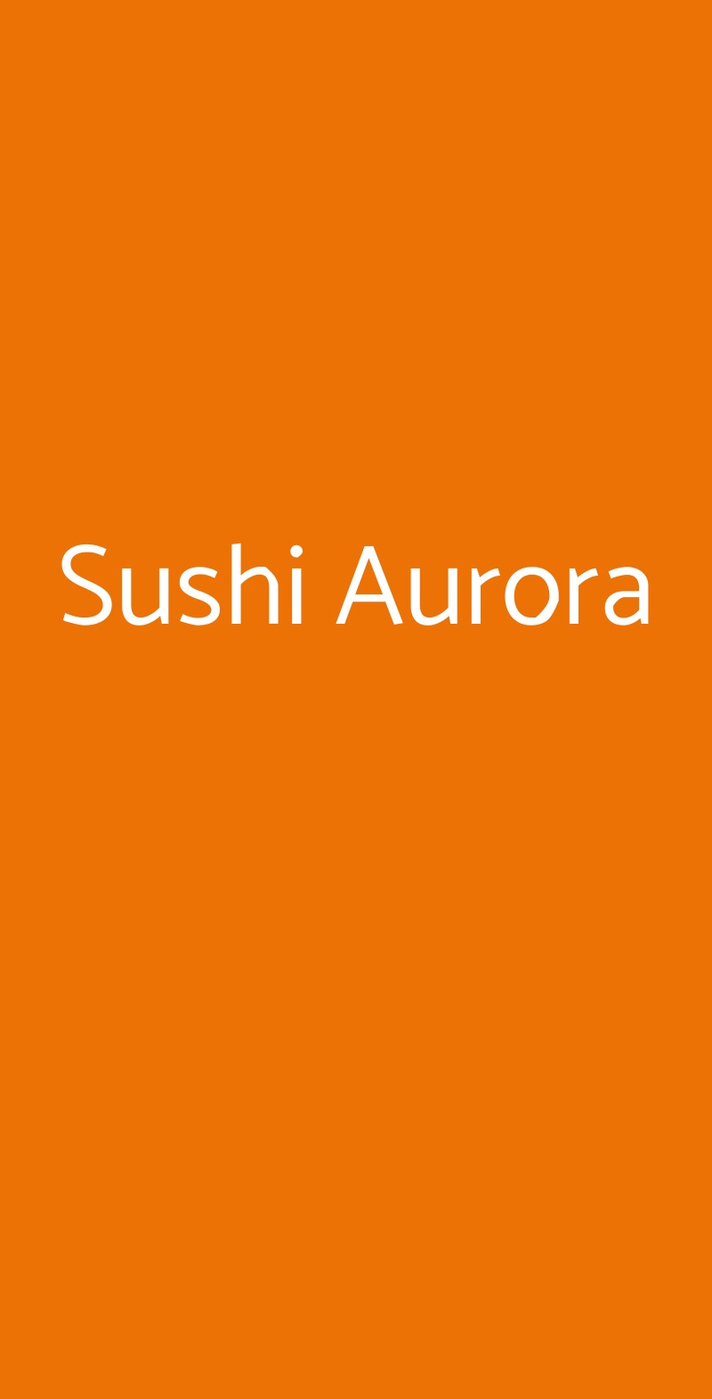 Sushi Aurora Treviso menù 1 pagina