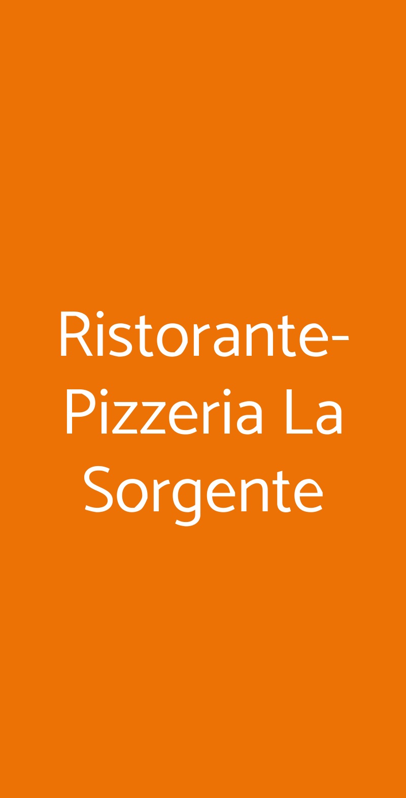 Ristorante-Pizzeria La Sorgente Aglientu menù 1 pagina