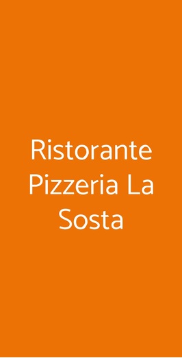 Ristorante Pizzeria La Sosta, Olbia