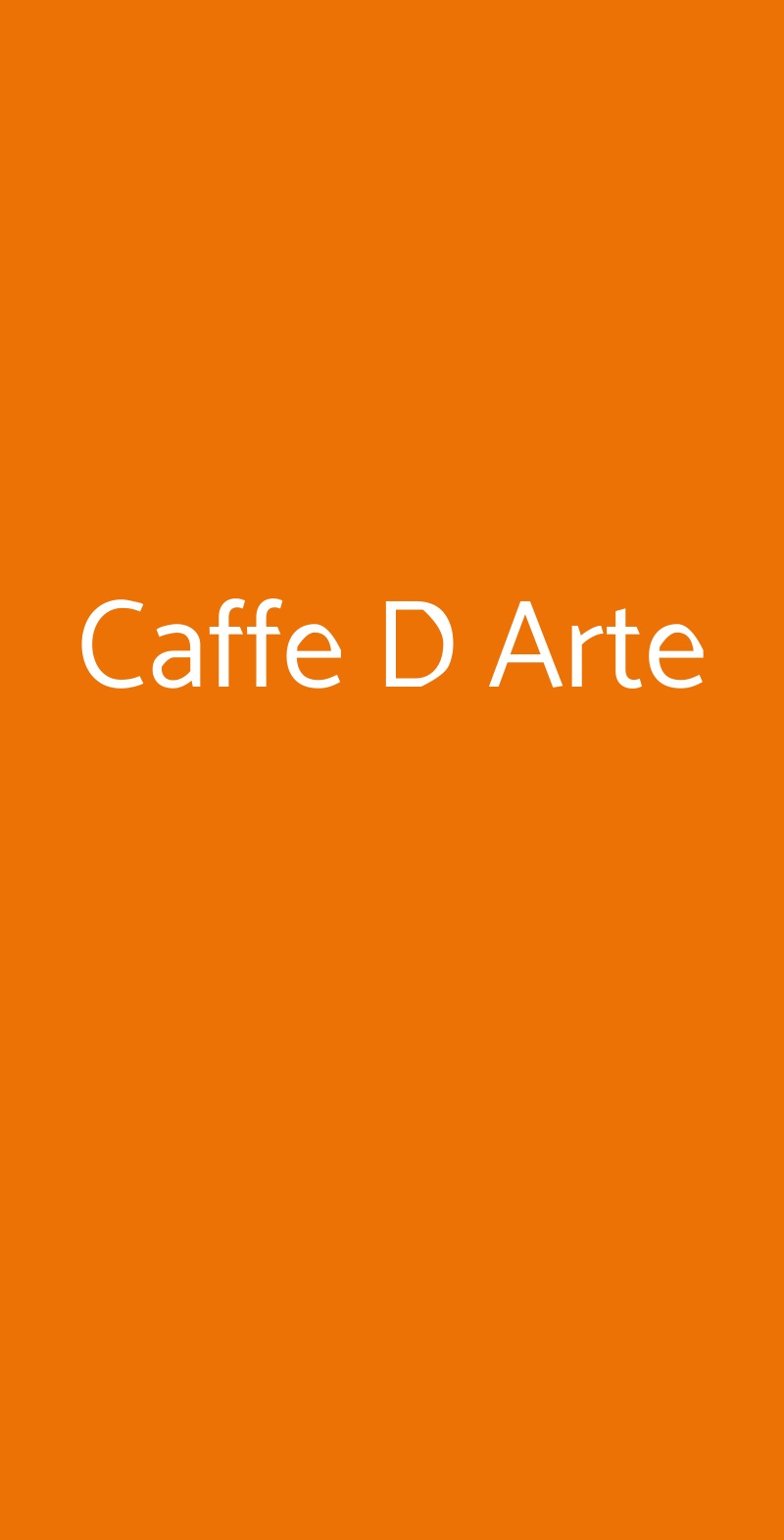 Caffe D Arte Roma menù 1 pagina