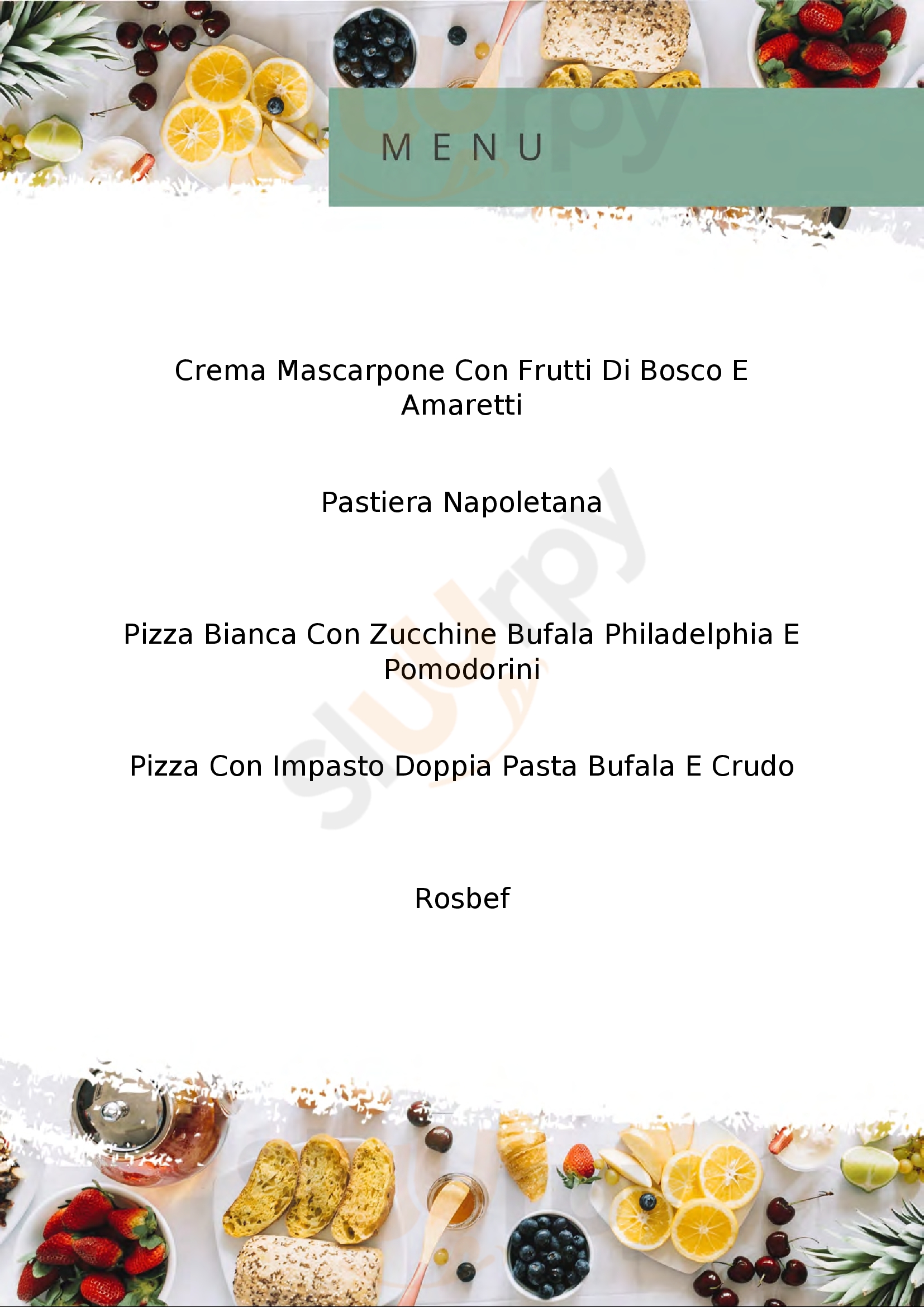 Ristorante Pizzeria Mura Bastia Pederobba menù 1 pagina
