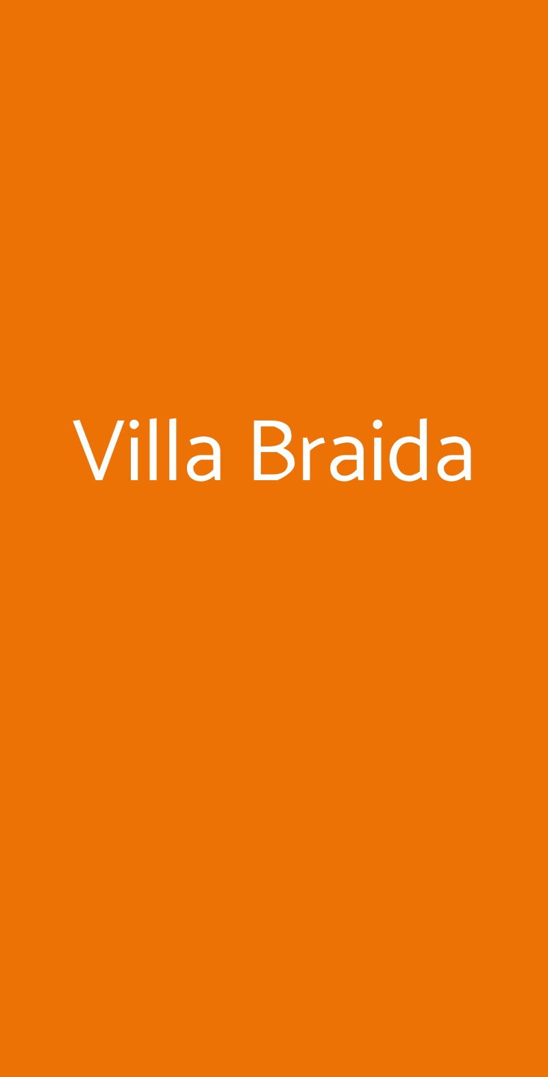 Villa Braida Mogliano Veneto menù 1 pagina