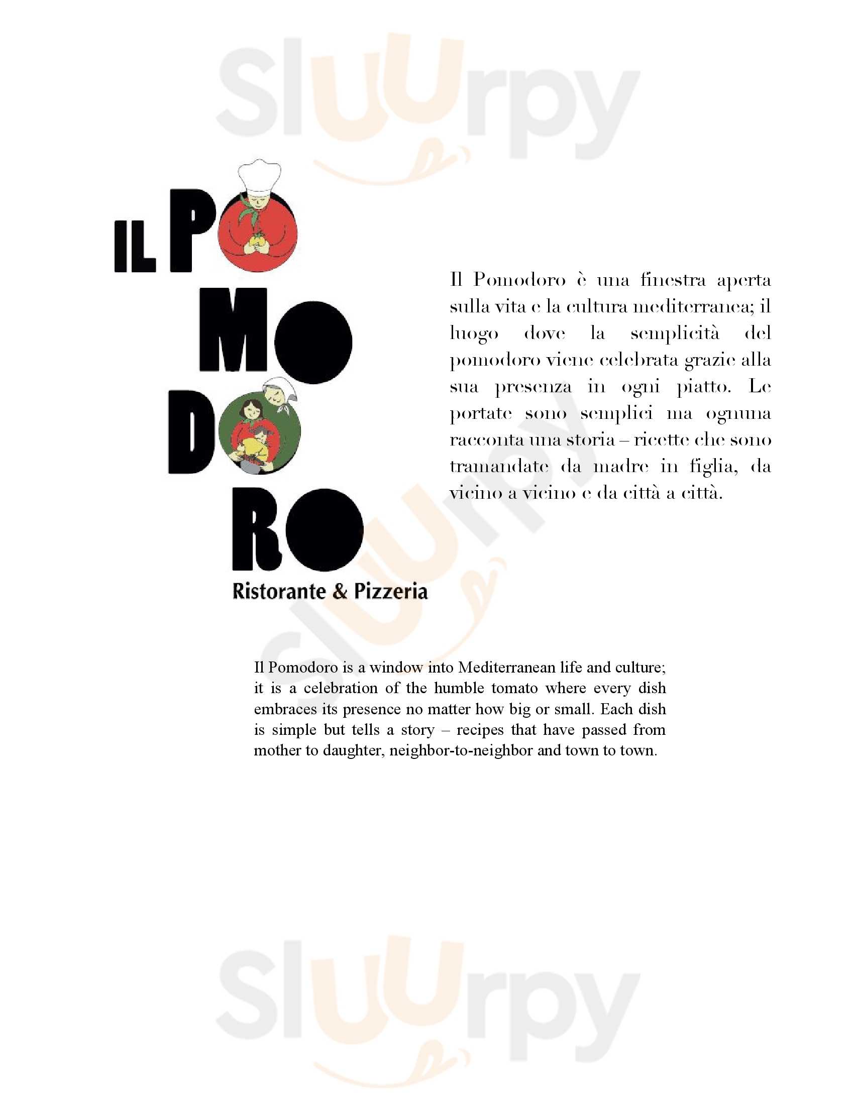 Il Pomodoro Arzachena menù 1 pagina