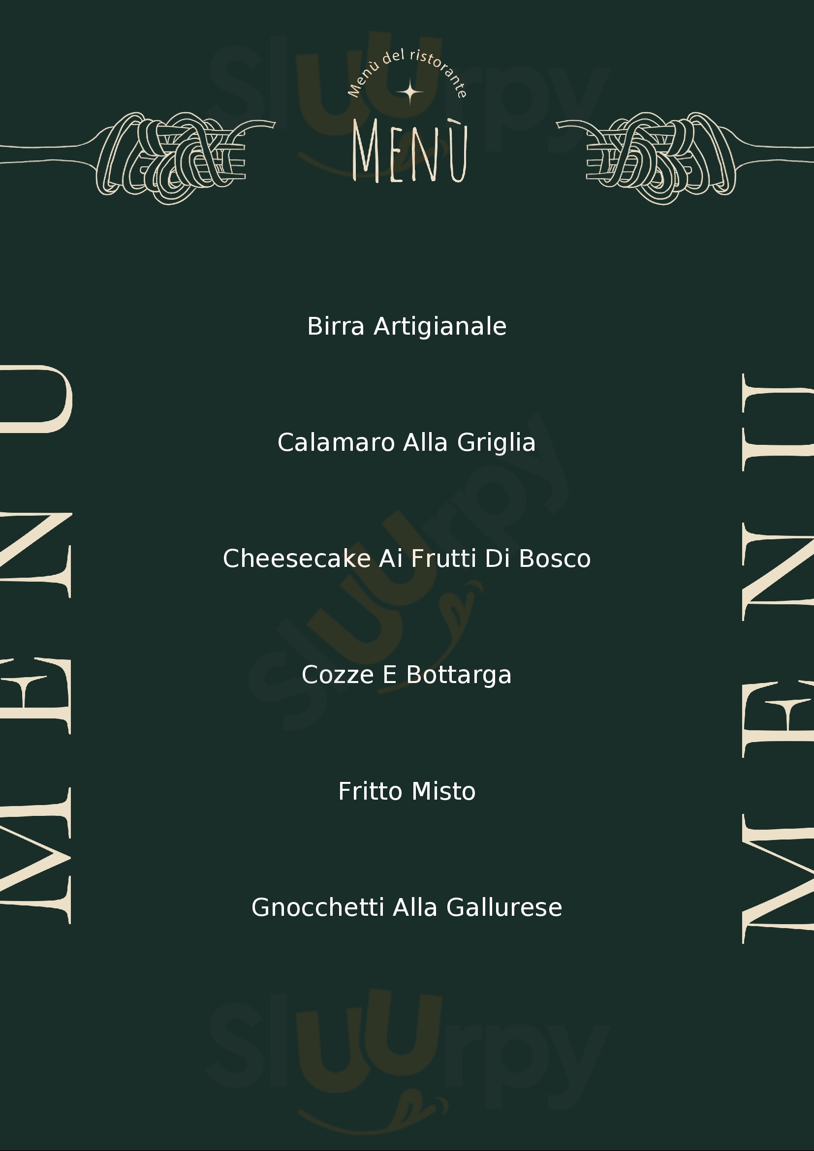 Ristorante Pizzeria Maya Trinità d'Agultu e Vignola menù 1 pagina