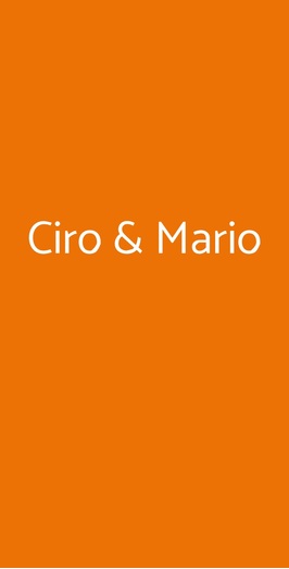 Ciro & Mario, Roma
