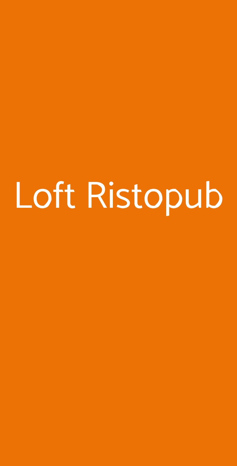Loft Ristopub Silea menù 1 pagina