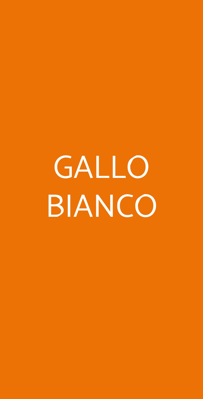 GALLO BIANCO Firenze menù 1 pagina