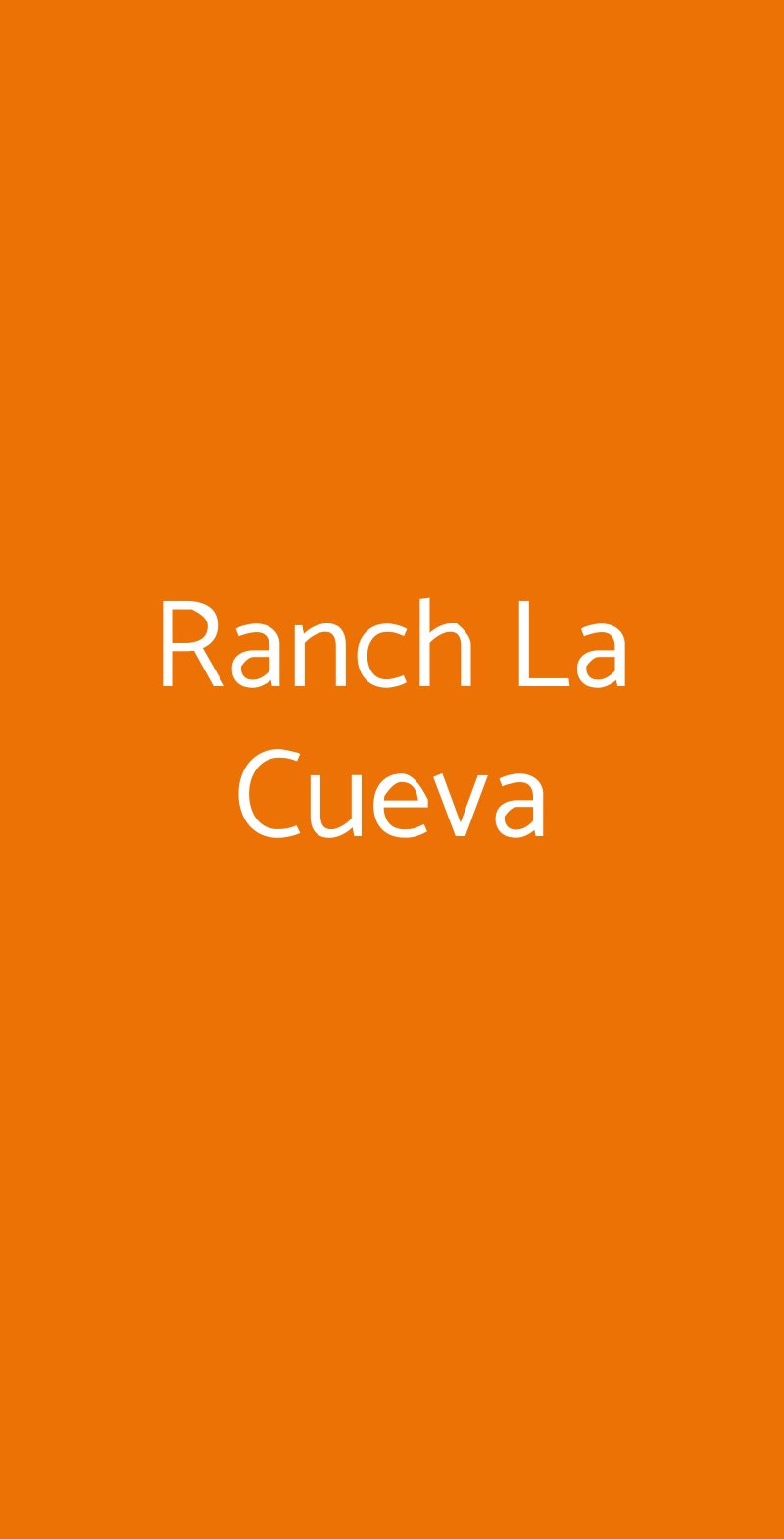 Ranch La Cueva Canossa menù 1 pagina