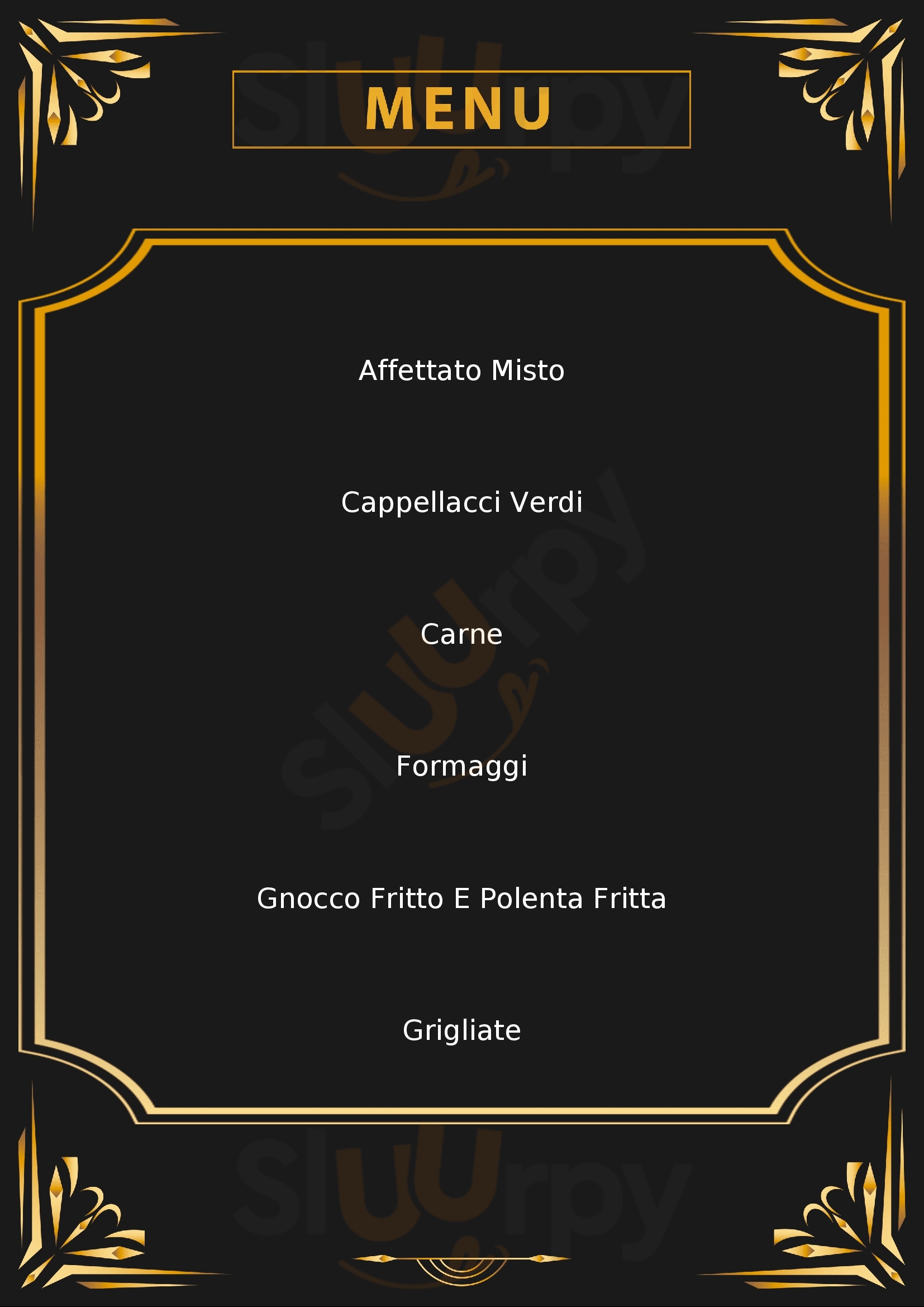 L'Osteria Correggio menù 1 pagina