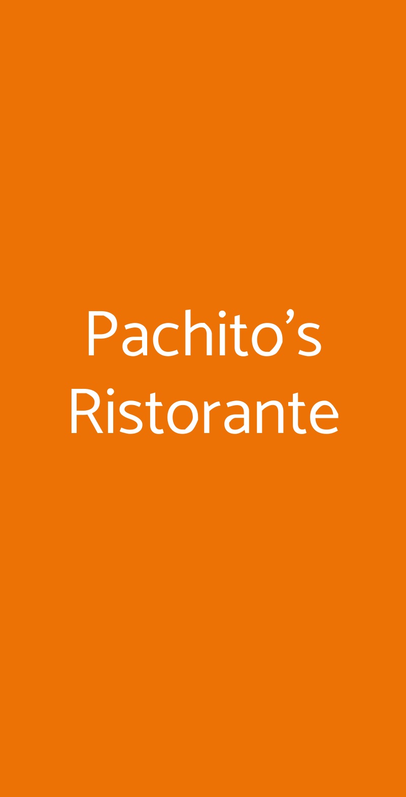 Pachito's Ristorante Correggio menù 1 pagina
