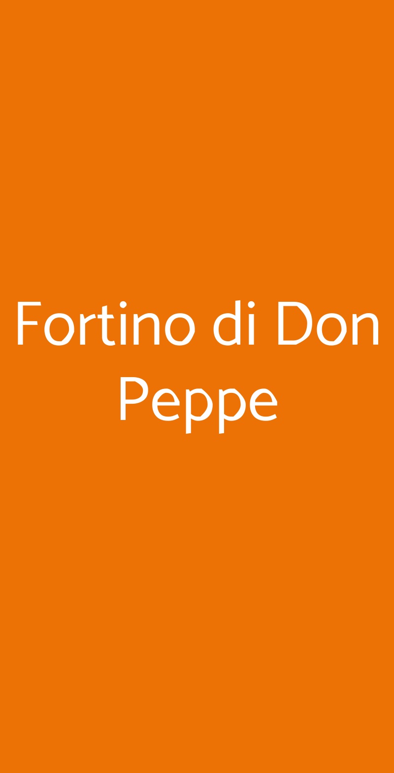 Fortino di Don Peppe Reggio Emilia menù 1 pagina