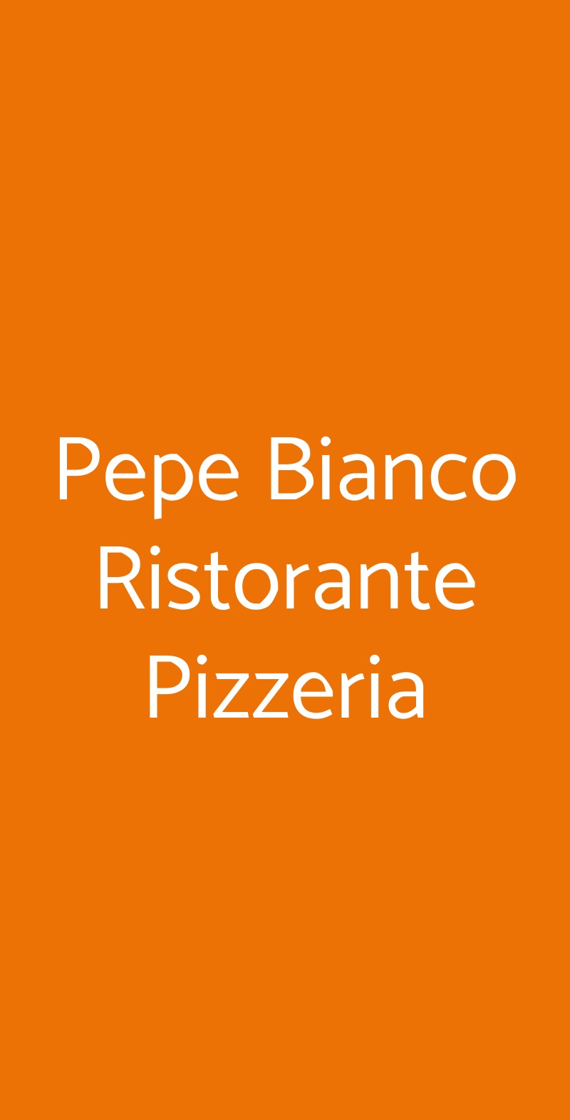 Pepe Bianco Ristorante Pizzeria Reggio Emilia menù 1 pagina