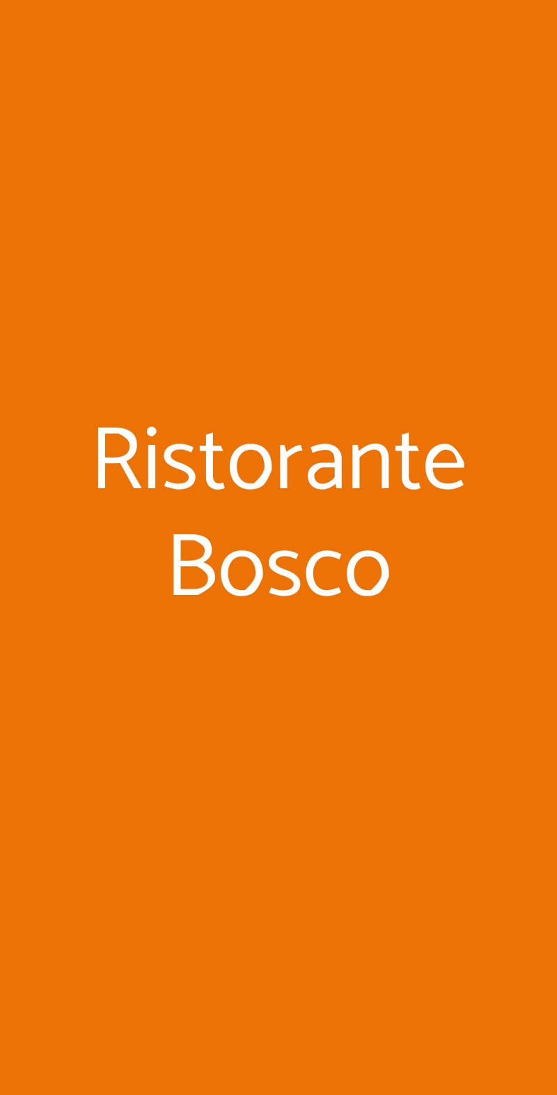 Ristorante Bosco Scandiano menù 1 pagina