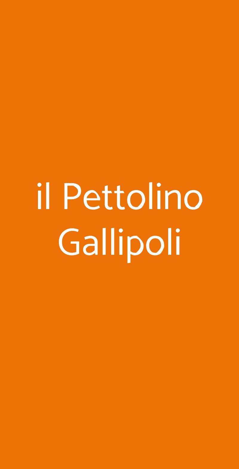 il Pettolino Gallipoli Gallipoli menù 1 pagina