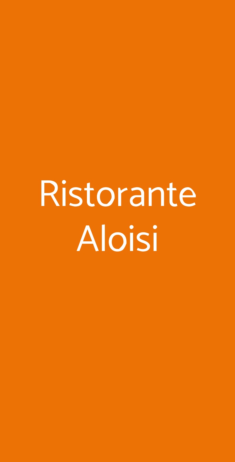 Ristorante Aloisi Lecce menù 1 pagina