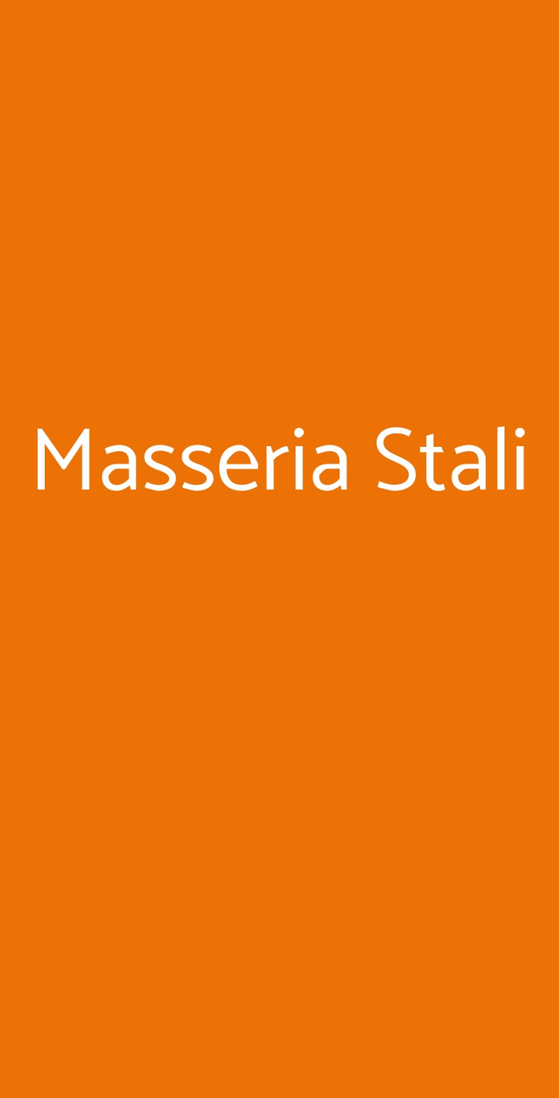 Masseria Stali Caprarica di Lecce menù 1 pagina