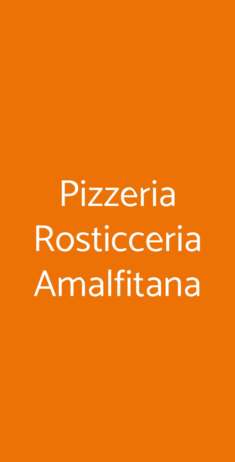 Pizzeria Rosticceria Amalfitana Reggio Emilia menù 1 pagina