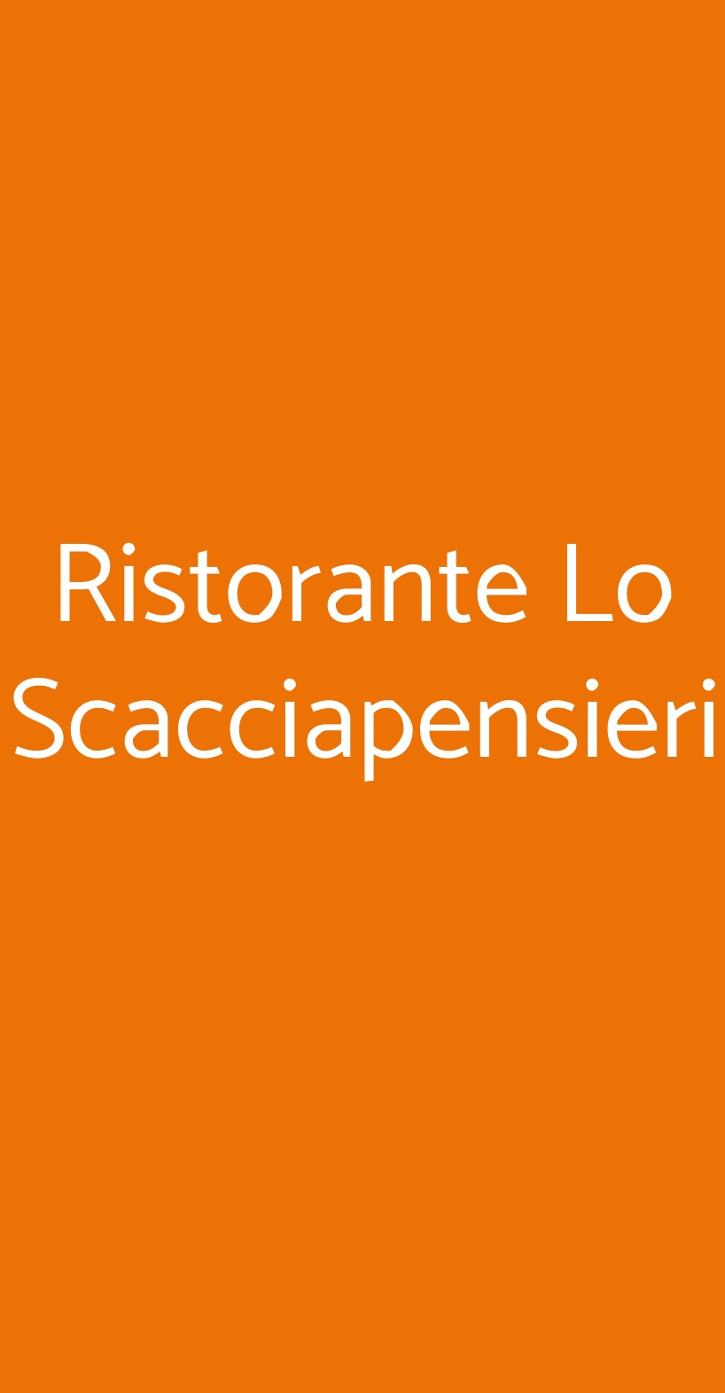 Ristorante Lo Scacciapensieri Monteroni di Lecce menù 1 pagina