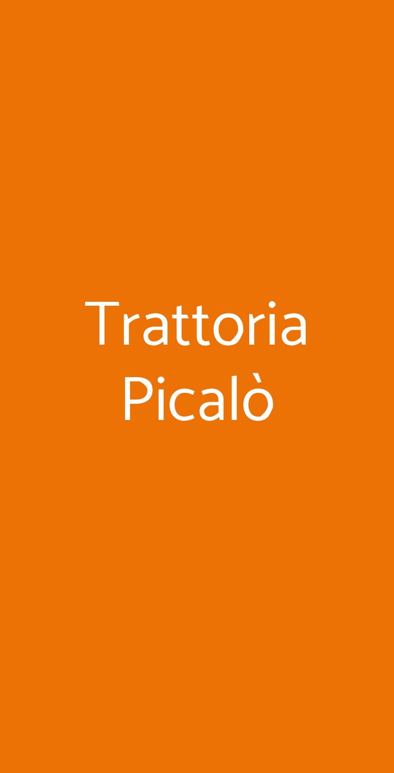 Trattoria Picalò Spongano menù 1 pagina