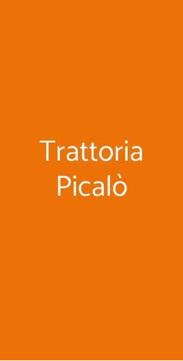 Trattoria Picalò, Spongano