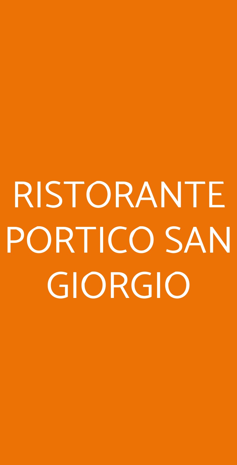 RISTORANTE PORTICO SAN GIORGIO Melpignano menù 1 pagina