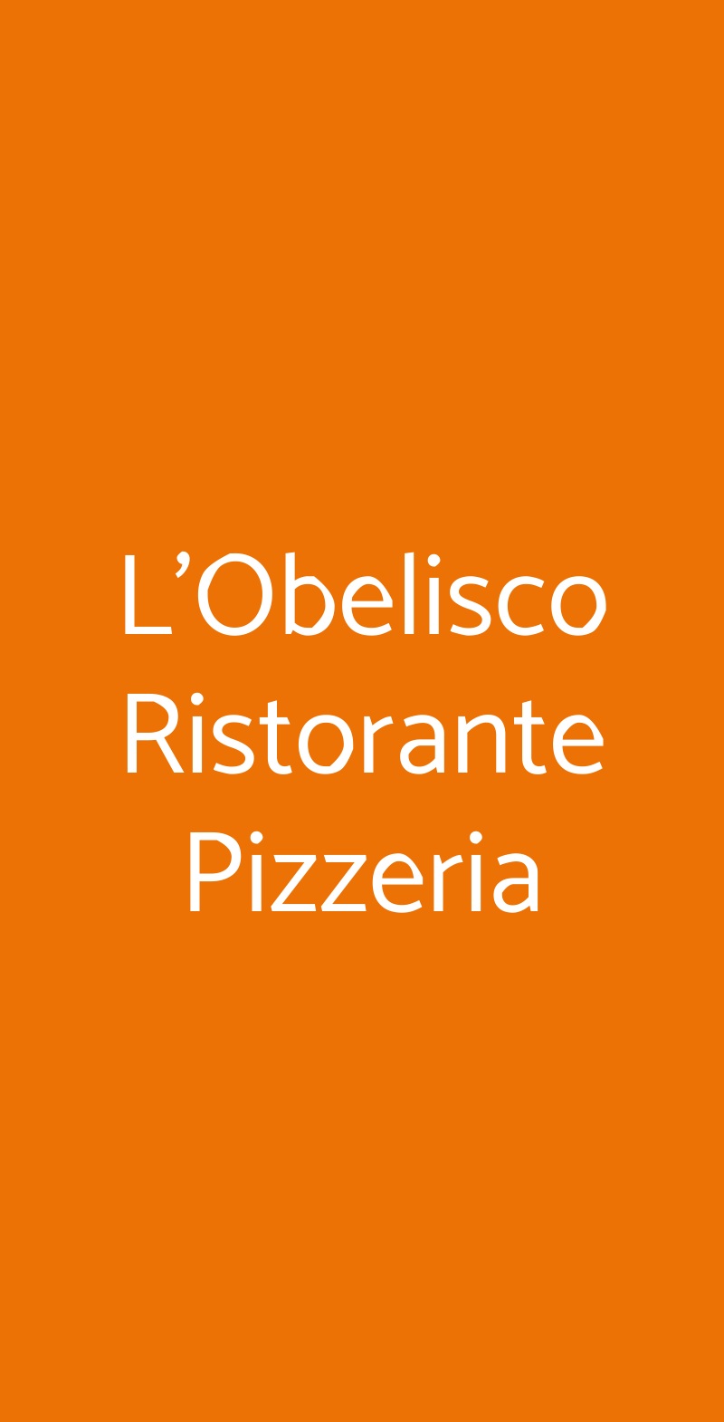 L'Obelisco Ristorante Pizzeria Lecce menù 1 pagina