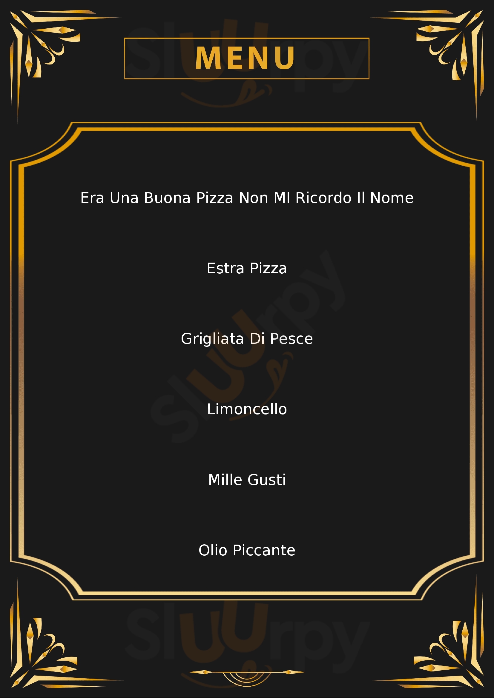 Ristorante Pizzeria L'infinito Correggio menù 1 pagina